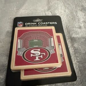 NFL Red and White Drink Coasters